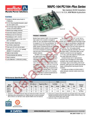 MAPC-104-5V-C datasheet  
